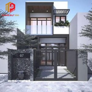 mẫu thiết kế nhà ống 2 tầng 5x20m